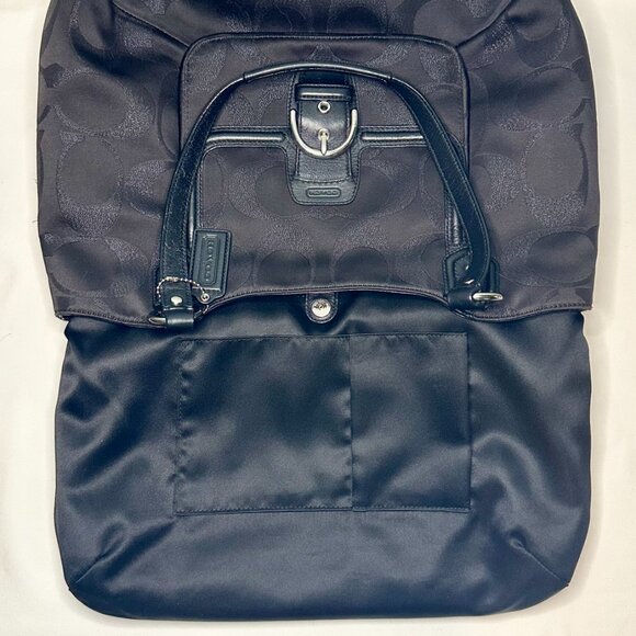 SOLD NWT COACH Campbell Belle Signature Lurex Carryall Shoulder Tote Black 26246 - Picture 12 of 16